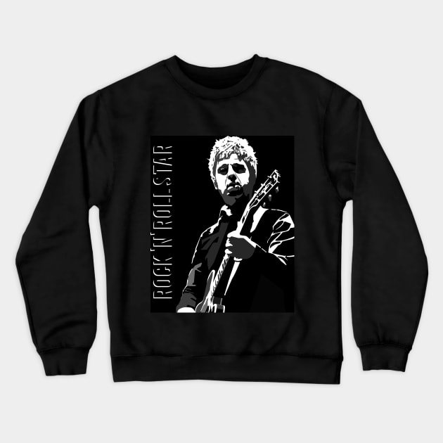 Rock n Roll Star #1 Crewneck Sweatshirt by SiSuSiSu